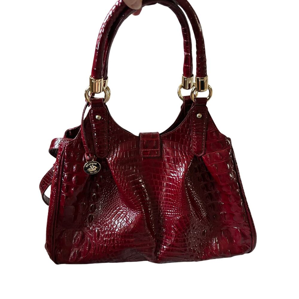 Brahmin Elisa Chianti Melbourne Red 
 Satchel – Excellent Condition - Picture 4 of 10